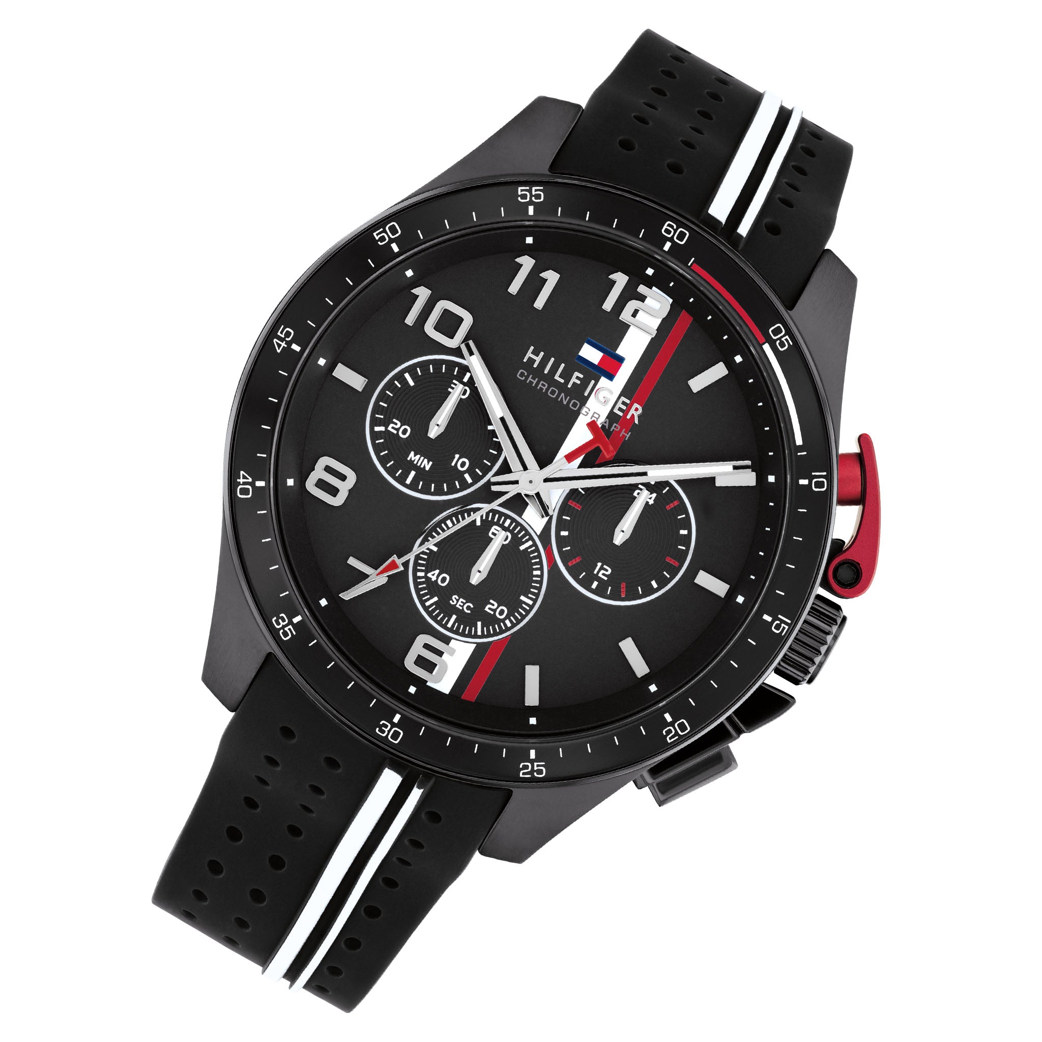 Tommy Hilfiger Black Silicone Chronograph Men's Watch - 1792168