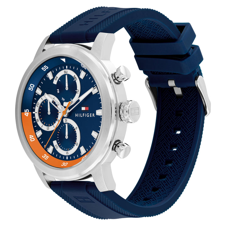 Tommy Hilfiger Blue Silicone Blue Dial Multi-function Men's Watch - 1792177