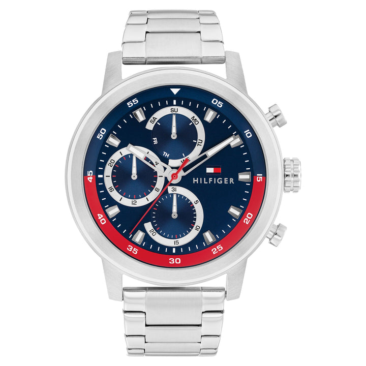Tommy Hilfiger Stainless Steel Blue Dial Multi-function Men's Watch - 1792179