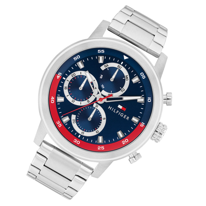 Tommy Hilfiger Stainless Steel Blue Dial Multi-function Men's Watch - 1792179