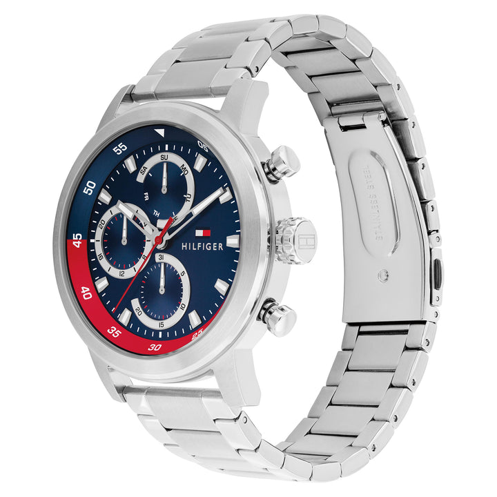 Tommy Hilfiger Stainless Steel Blue Dial Multi-function Men's Watch - 1792179