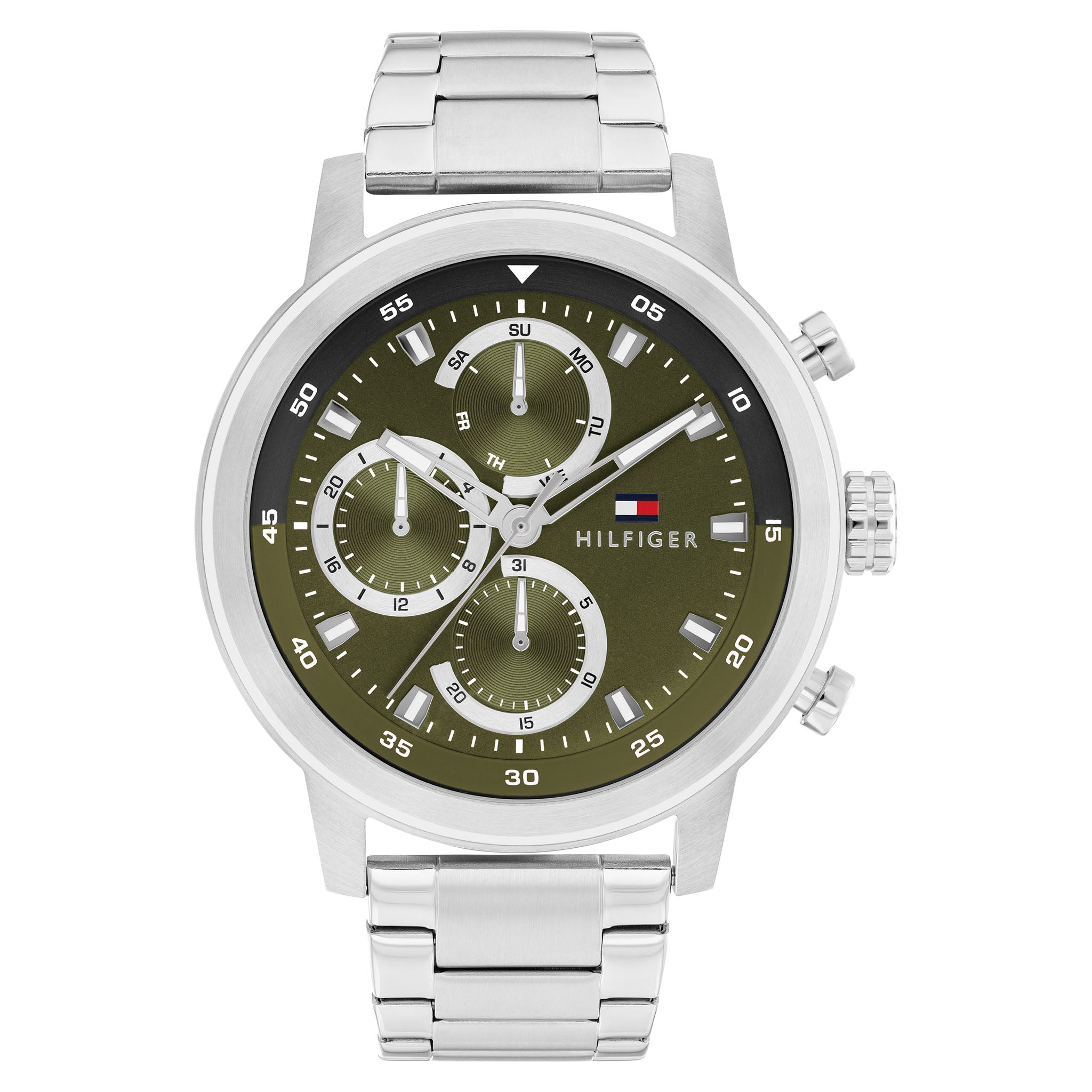 Tommy Hilfiger Stainless Steel Green Dial Multi-function Men's Watch - 1792180