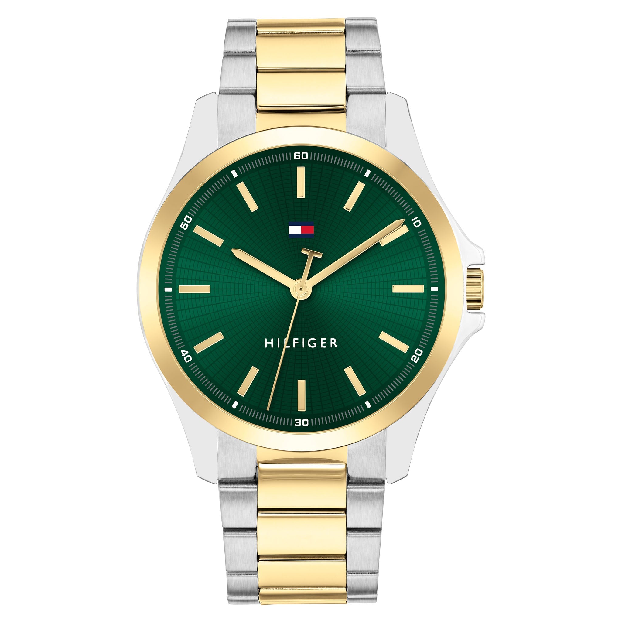 Tommy Hilfiger Two-Tone Stainless Steel Green Dial Men's Watch - 1792192