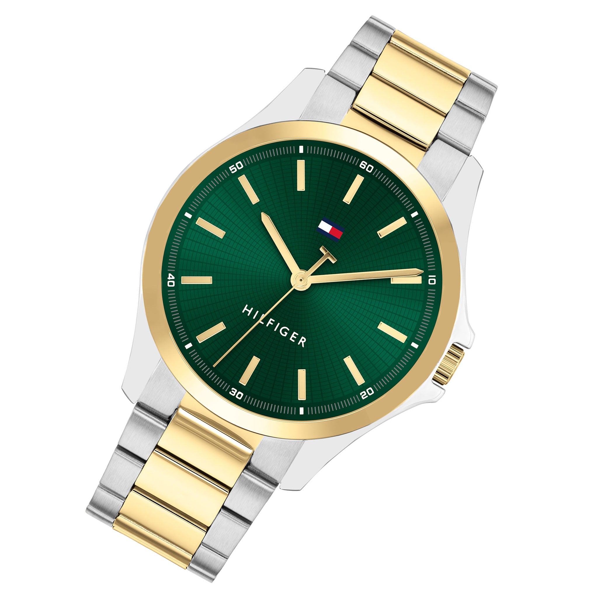 Tommy Hilfiger Two-Tone Steel Green Dial Men's Watch - 1792192