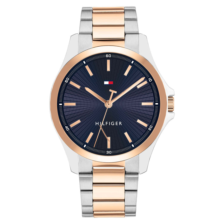 Tommy Hilfiger Two-Tone Steel Navy Dial Men's Watch - 1792193