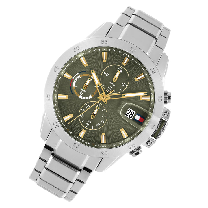 Tommy Hilfiger Stainless Steel Green Dial Multi-function Men's Watch - 1792197
