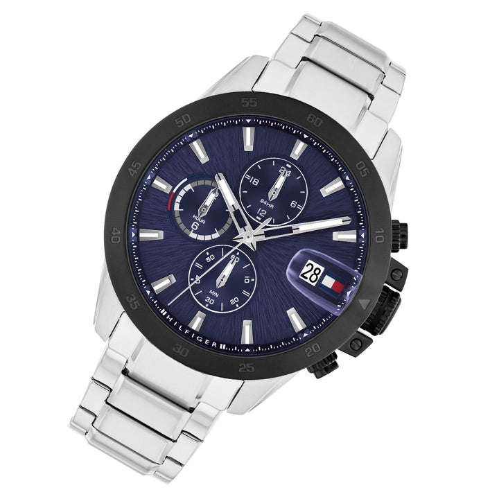 Tommy Hilfiger Stainless Steel Navy Dial Multi-function Men's Watch - 1792198