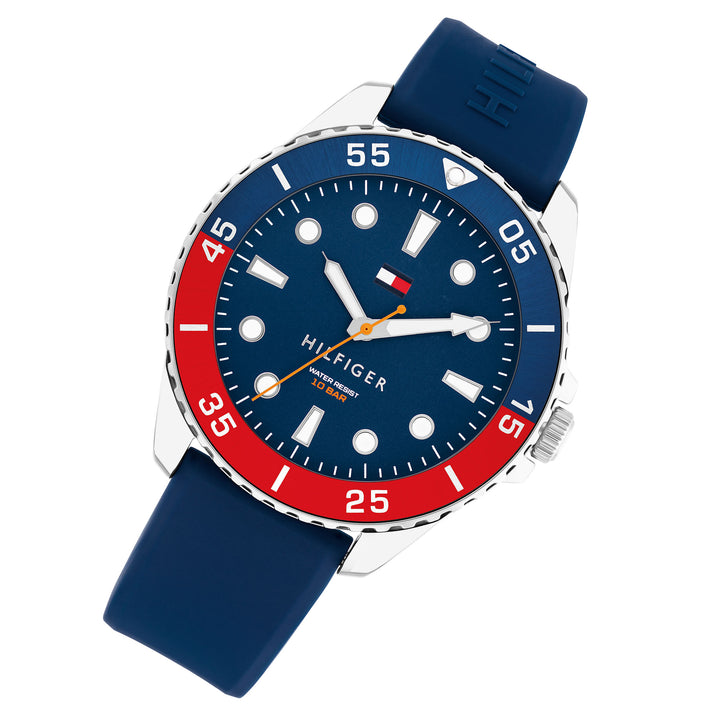 Tommy Hilfiger Silicone Blue Dial Men's Watch - 1792200