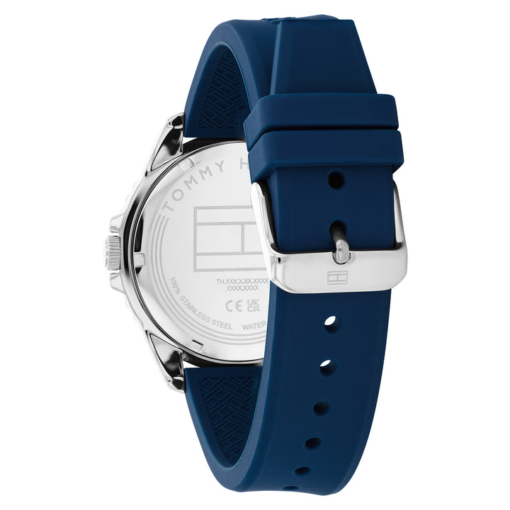 Tommy Hilfiger Silicone Blue Dial Men's Watch - 1792200