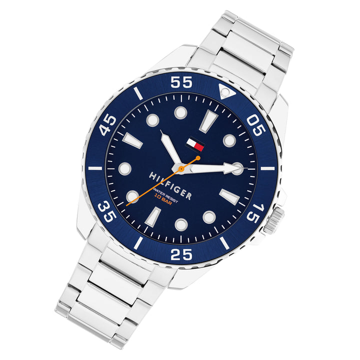 Tommy Hilfiger Stainless Steel Blue Dial Men's Watch - 1792202