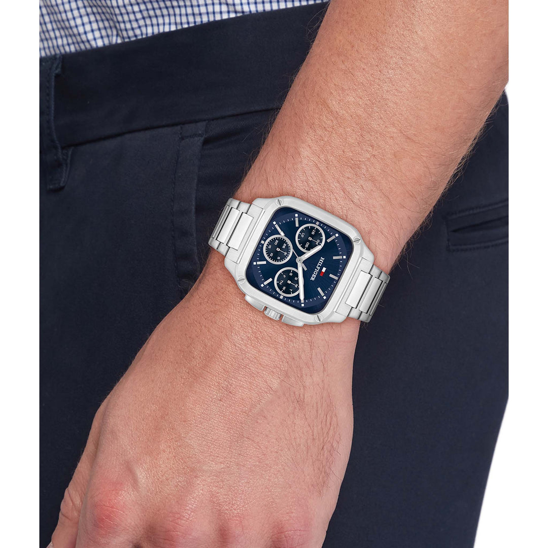 Tommy Hilfiger Stainless Steel Blue Dial Multi-function Men's Watch - 1792222