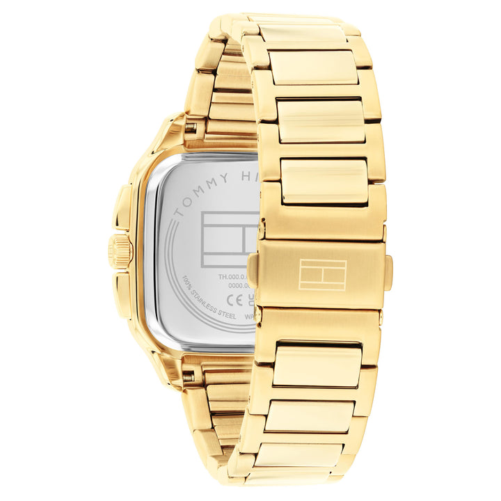 Tommy Hilfiger Gold Steel Green Dial Multi-function Men's Watch - 1792223