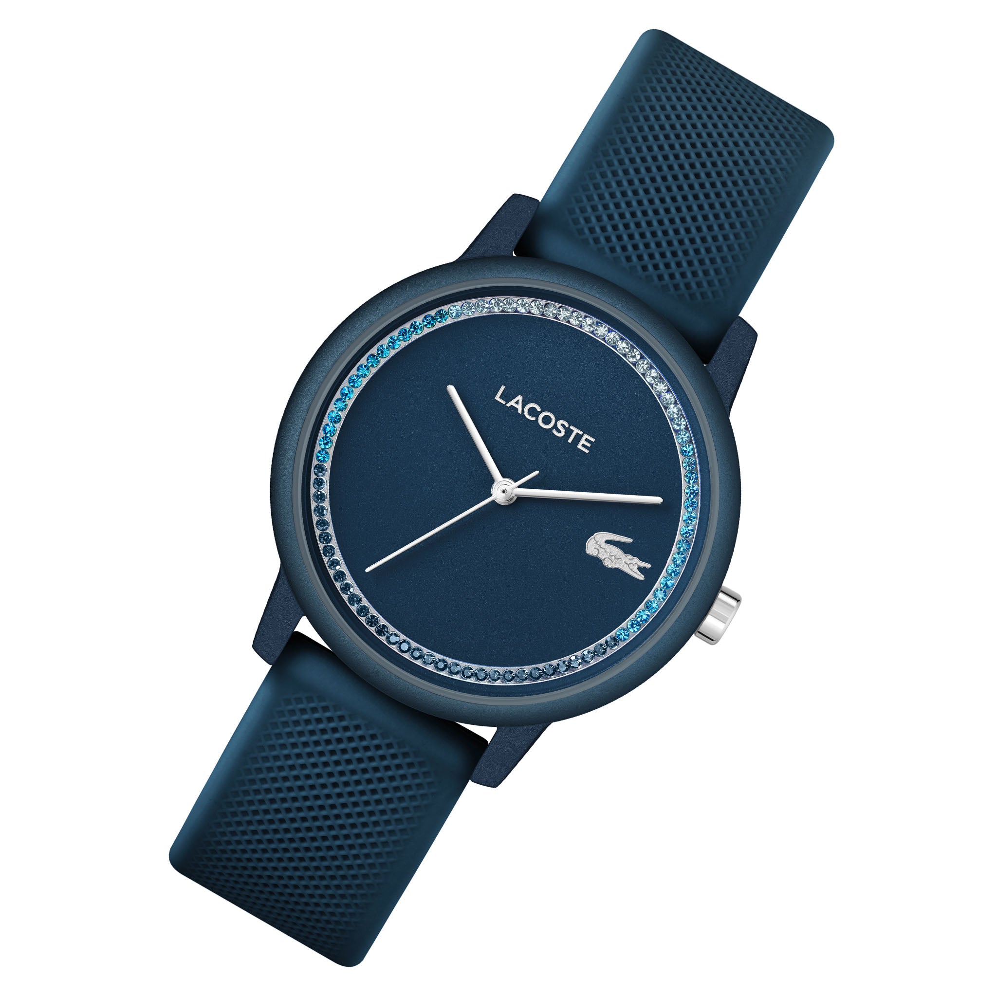 Lacoste 12.12 Silicone Blue Metallic Dial Women's Watch - 2001290
