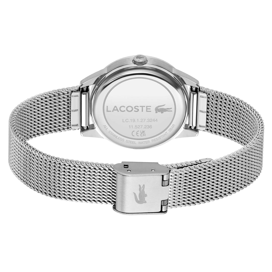 Lacoste Stargaze Steel Mesh Silver White Dial Women's Watch - 2001307