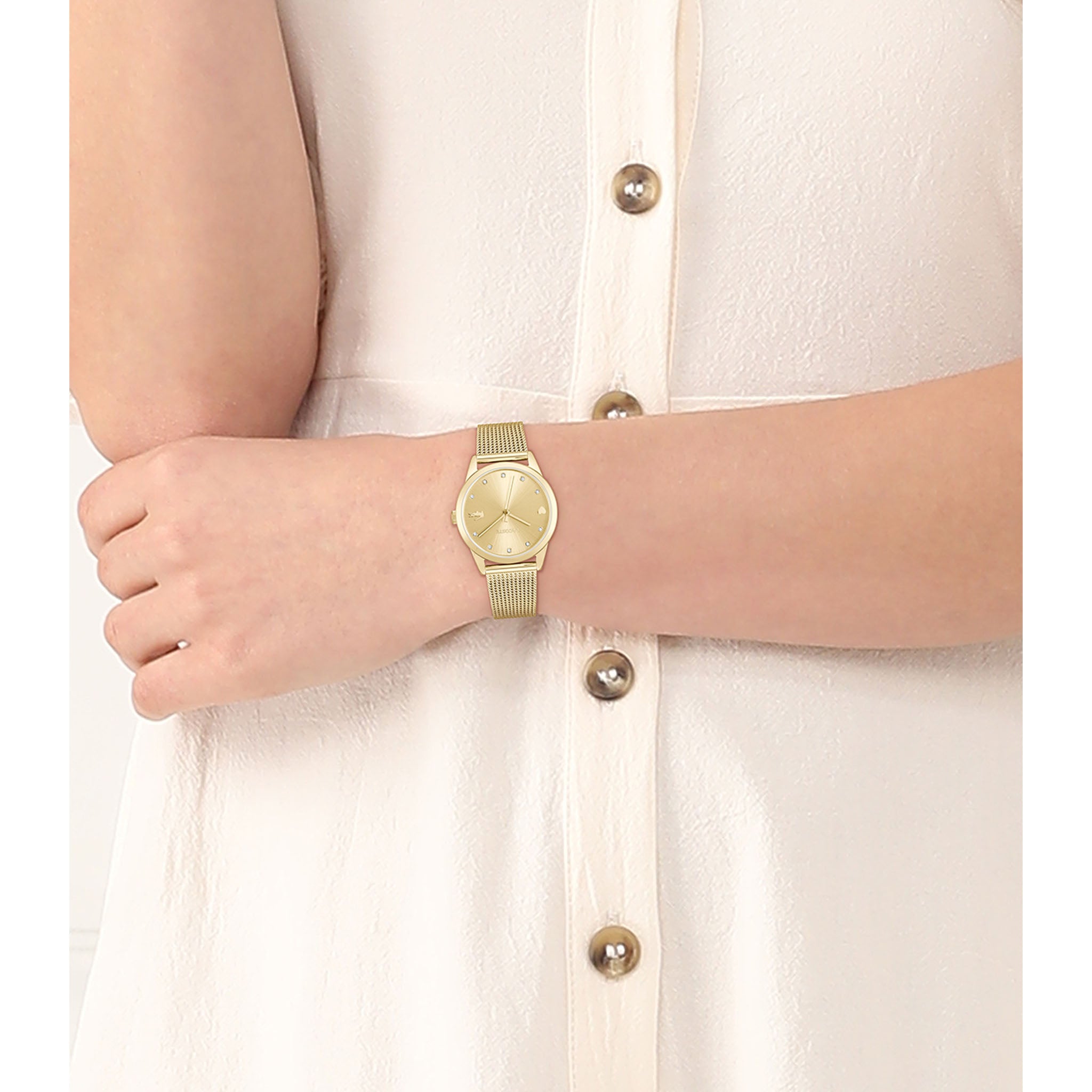 Lacoste Stargaze Gold Steel Mesh Women's Watch - 2001308