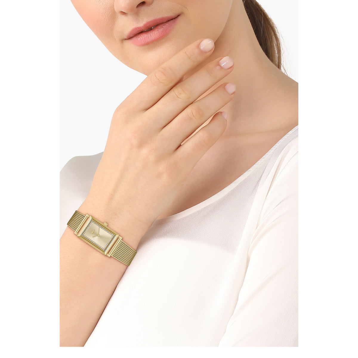 Lacoste Gold Steel Mesh Slim Women's Watch - 2001315