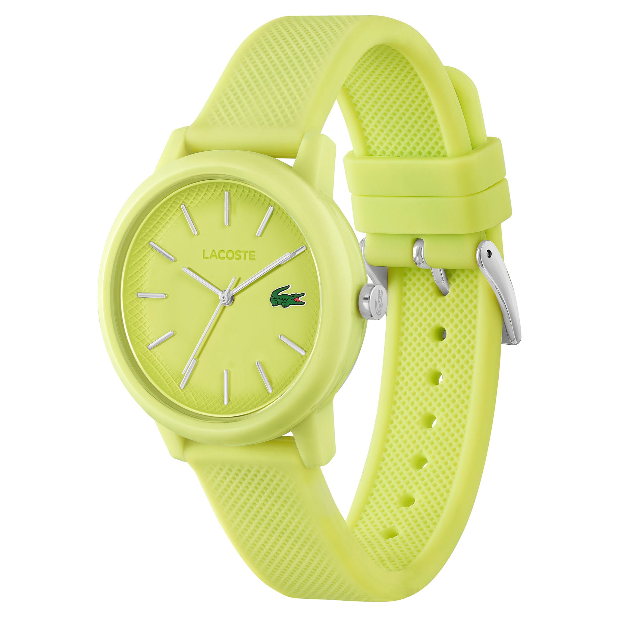 Lacoste Silicone Yellow Dial Women's Watch - 2001316