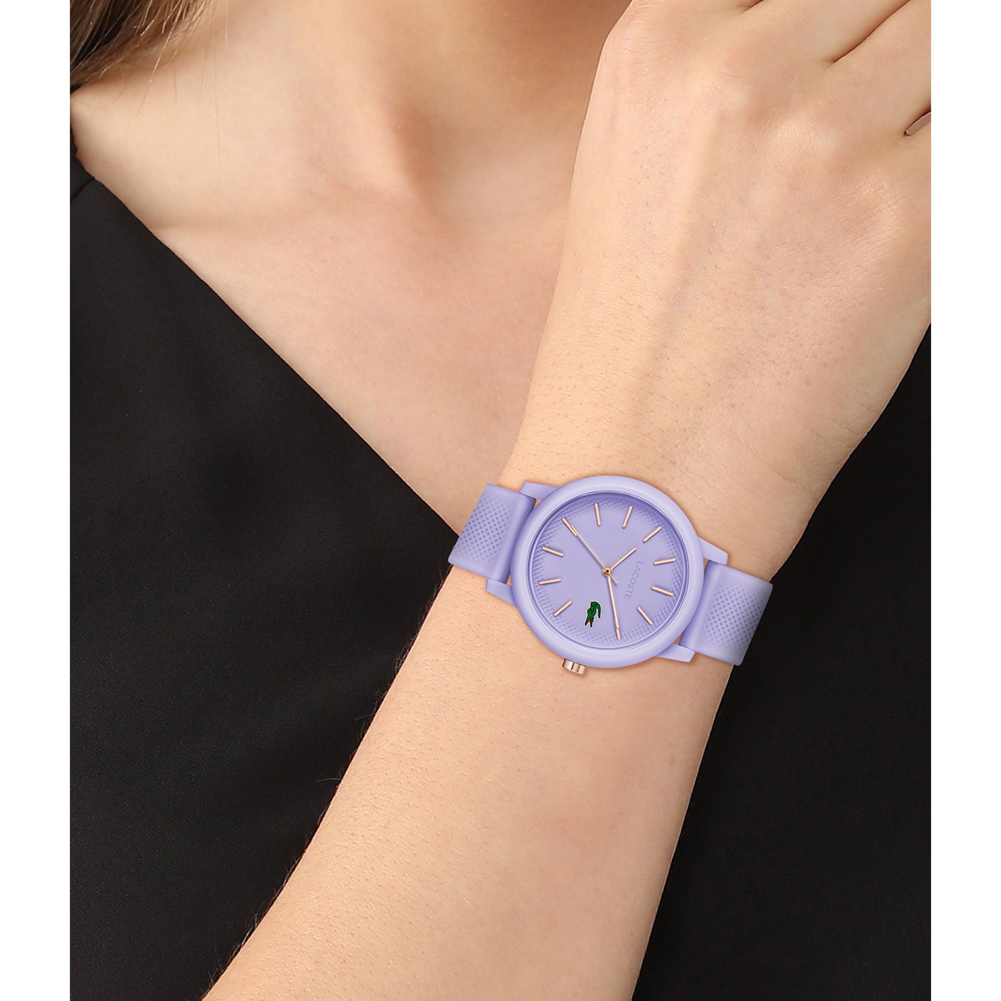 Lacoste Silicone Purple Dial Women's Watch - 2001317