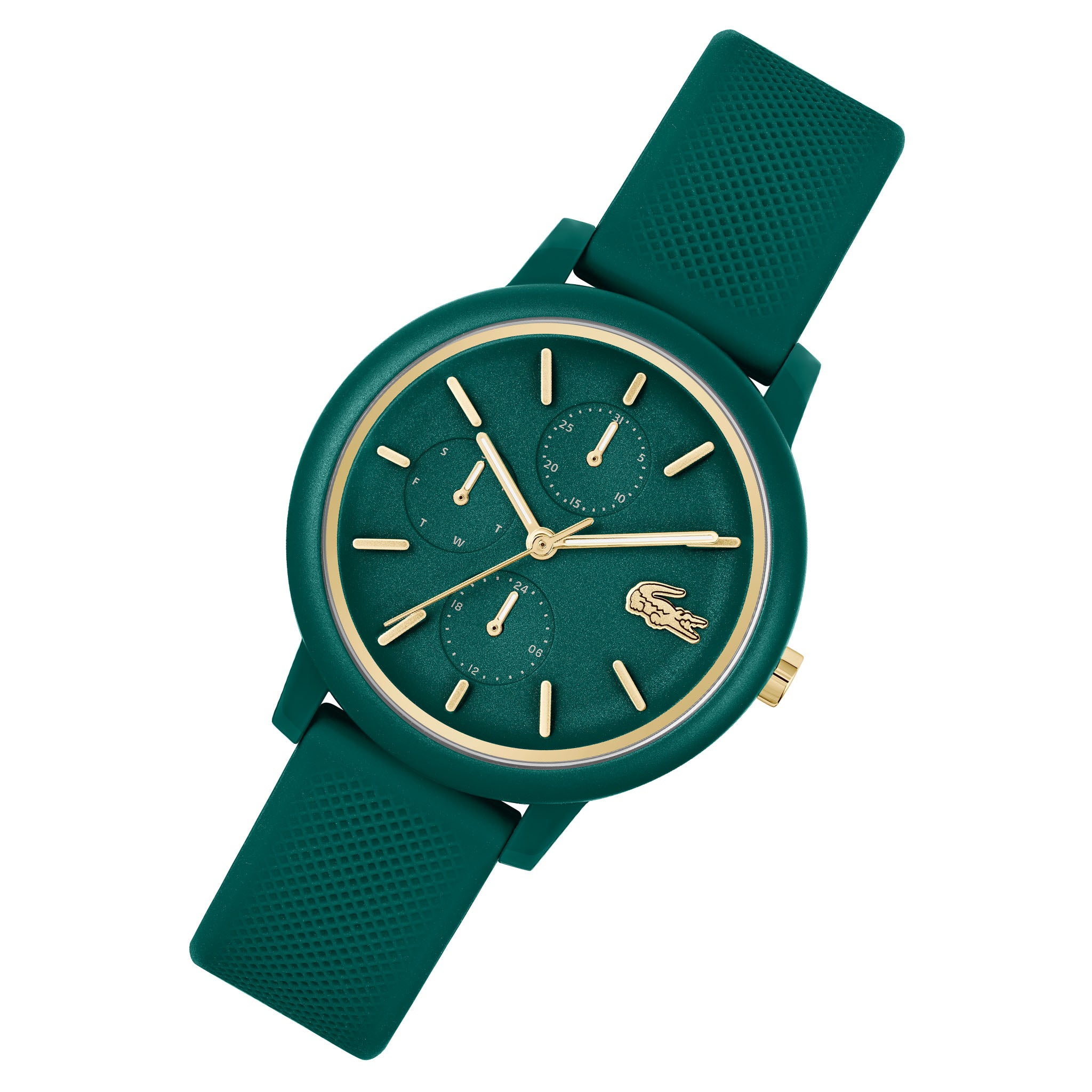 Lacoste Silicone Green Dial Multi-function Women's Watch - 2001329