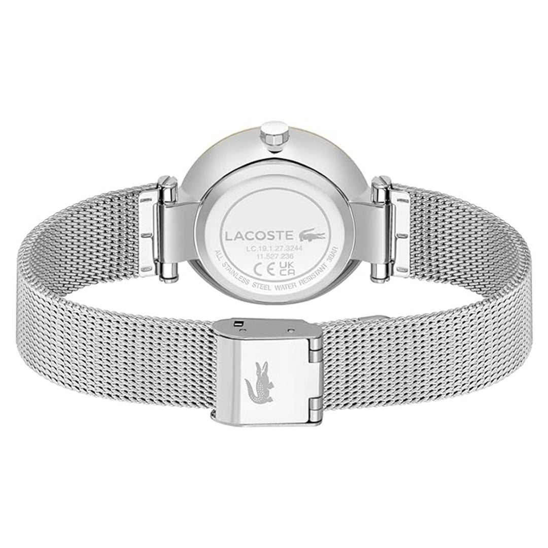 Lacoste Stainless Steel Mesh White Dial Women's Watch - 2001337