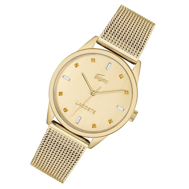 Lacoste Gold Steel Mesh Light Gold Dial Women's Watch - 2001343