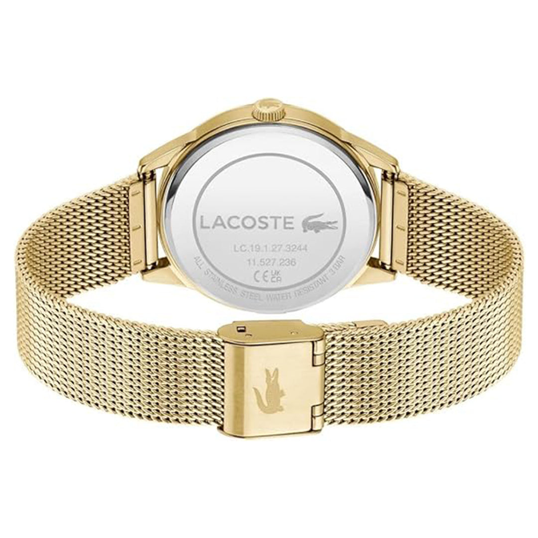 Lacoste Gold Steel Mesh Light Gold Dial Women's Watch - 2001343
