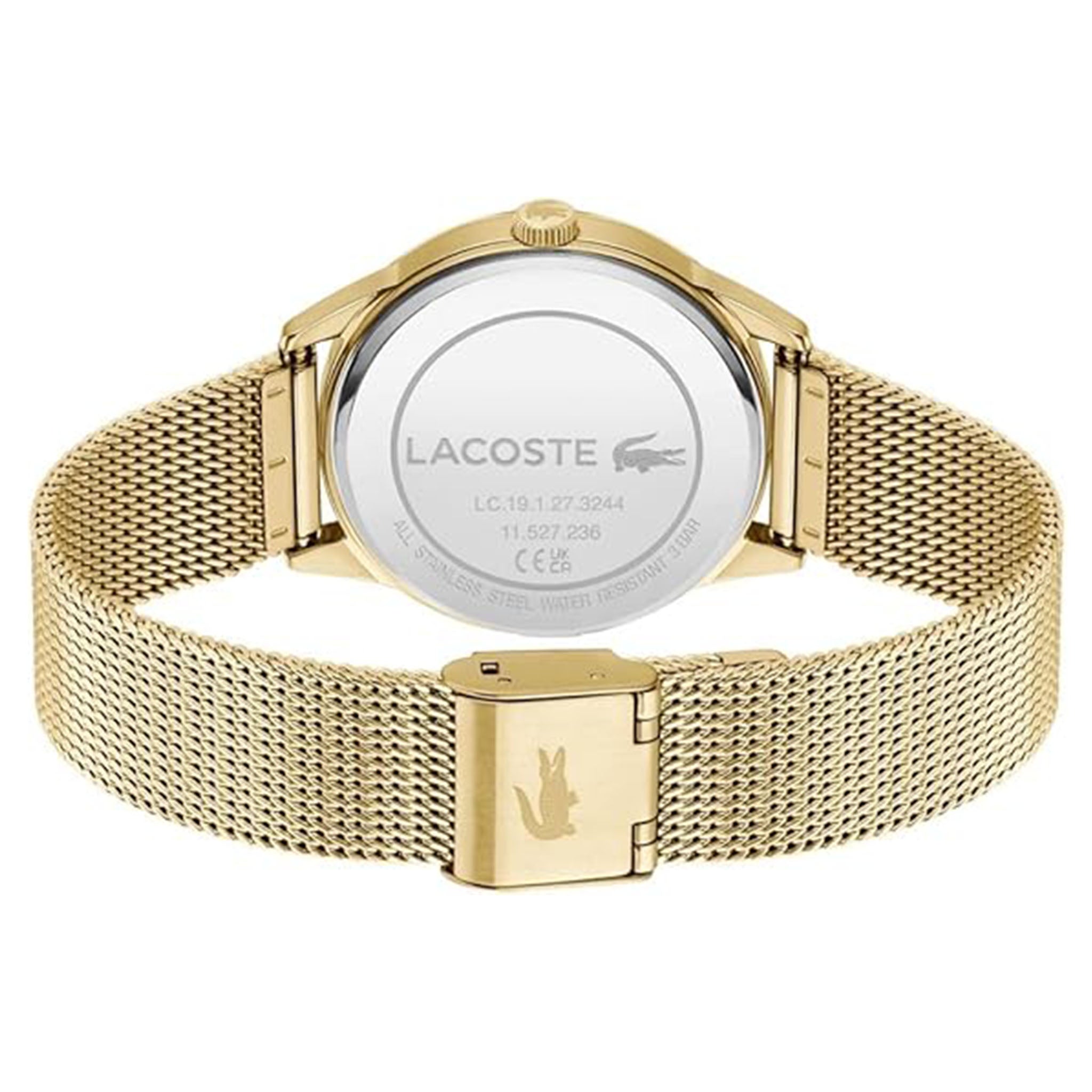 Lacoste Gold Steel Mesh Light Gold Dial Women's Watch - 2001343