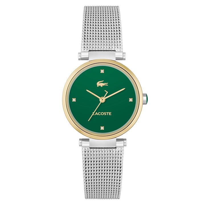 Lacoste Silver Steel Green Dial Women's Watch - 2001348