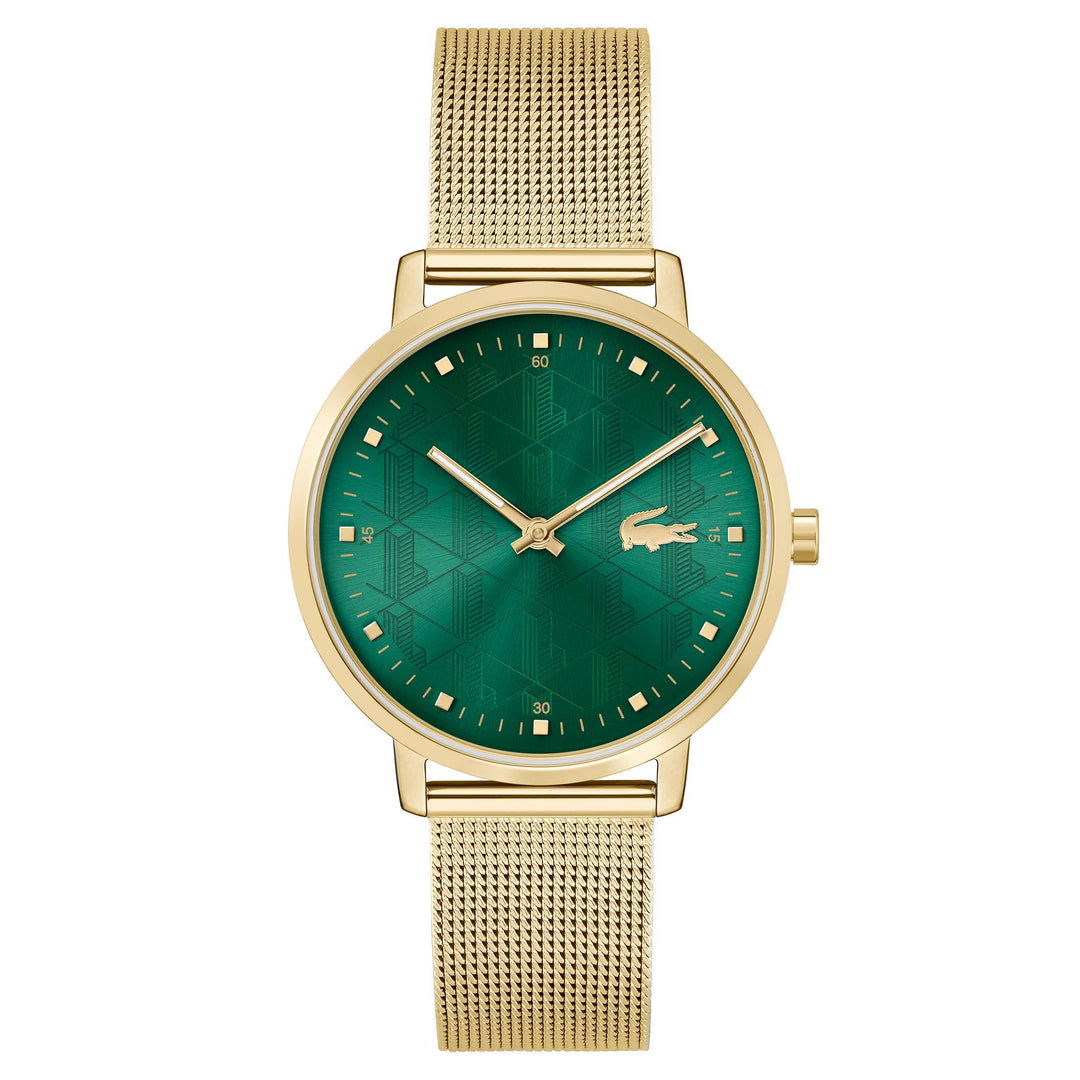 Lacoste Gold Steel Green Dial Women's Watch - 2001356