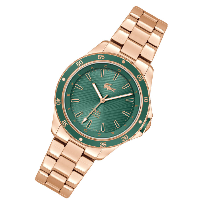 Lacoste Carnation Gold Steel Green Dial Women's Watch - 2001372