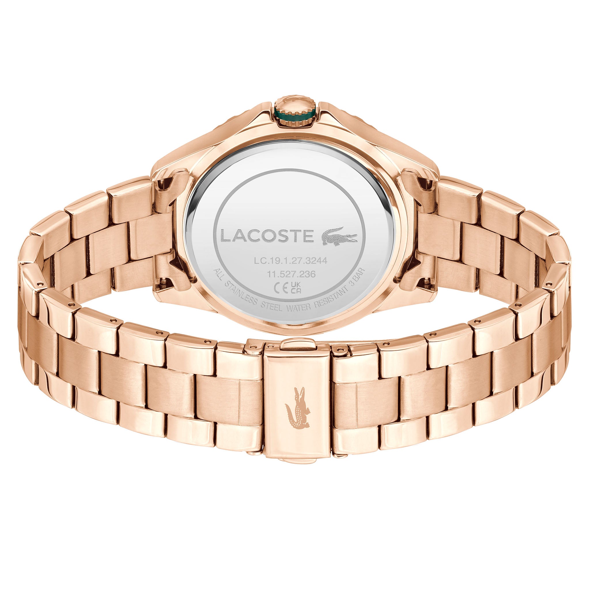 Lacoste Carnation Gold Steel Green Dial Women's Watch - 2001372