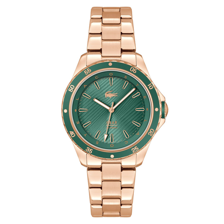 Lacoste Carnation Gold Steel Green Dial Women's Watch - 2001372