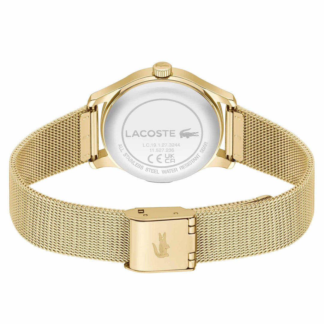 Lacoste Gold Steel Mesh Green Dial Women's Watch - 2001389