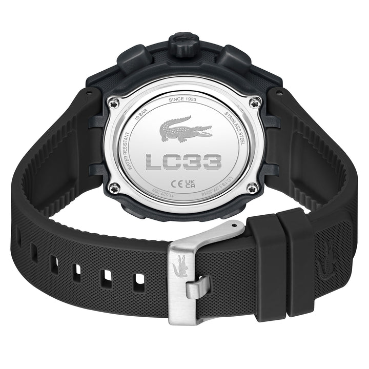Lacoste Silicone Black Sunray Dial Digital-Analogue Women's Watch - 2001434