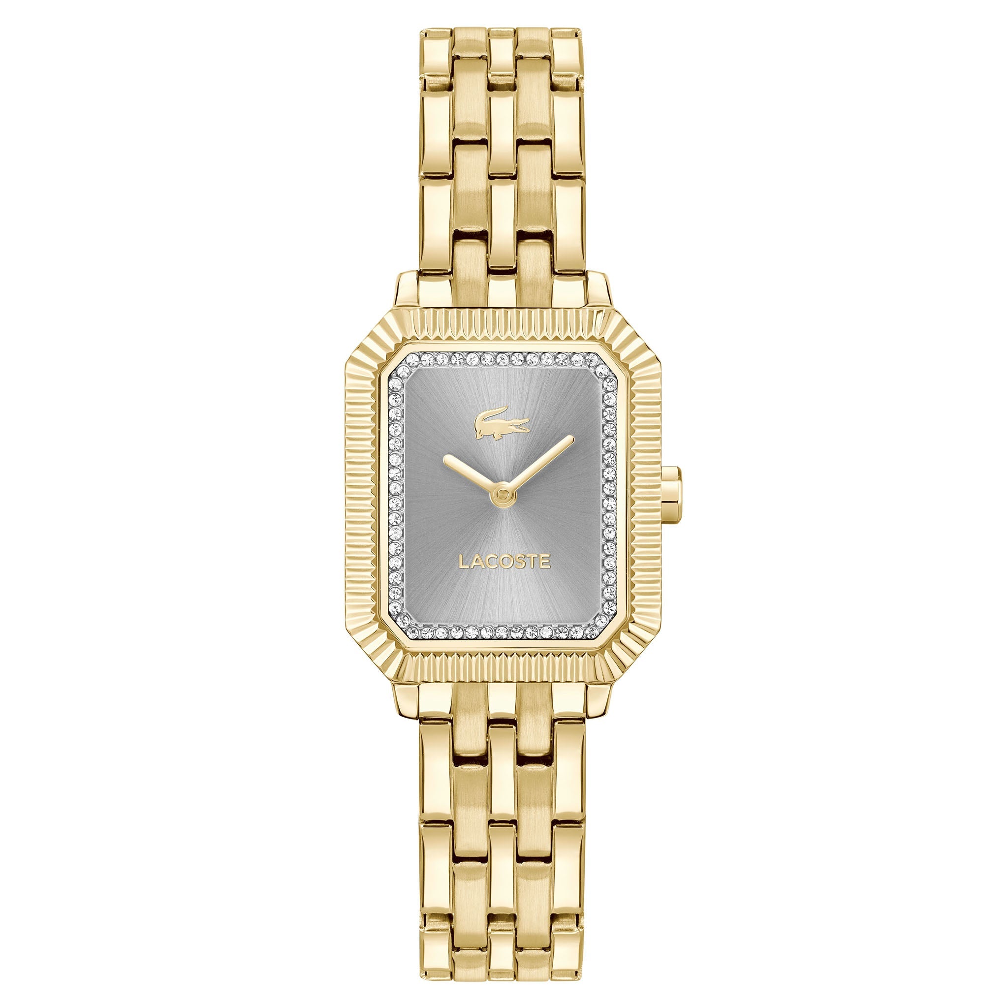 Lacoste Gold Steel Light Grey Dial Women's Watch - 2001441