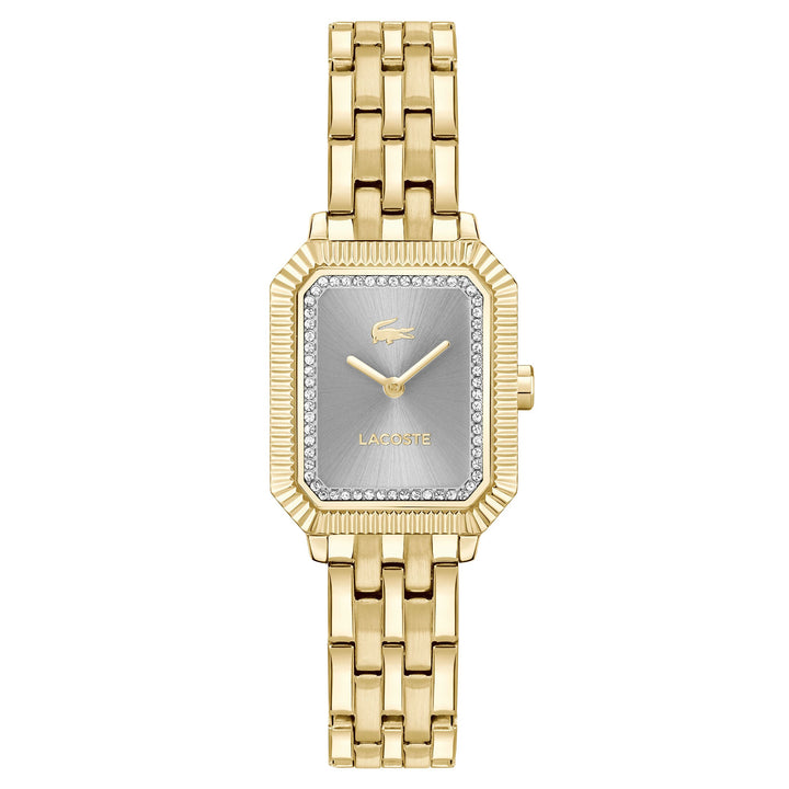 Lacoste Gold Steel Light Grey Dial Women's Watch - 2001441