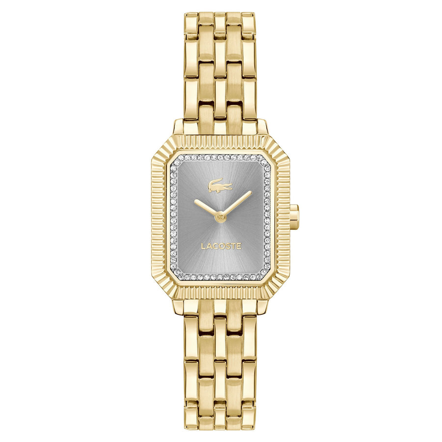 Lacoste Gold Steel Light Grey Dial Women's Watch - 2001441