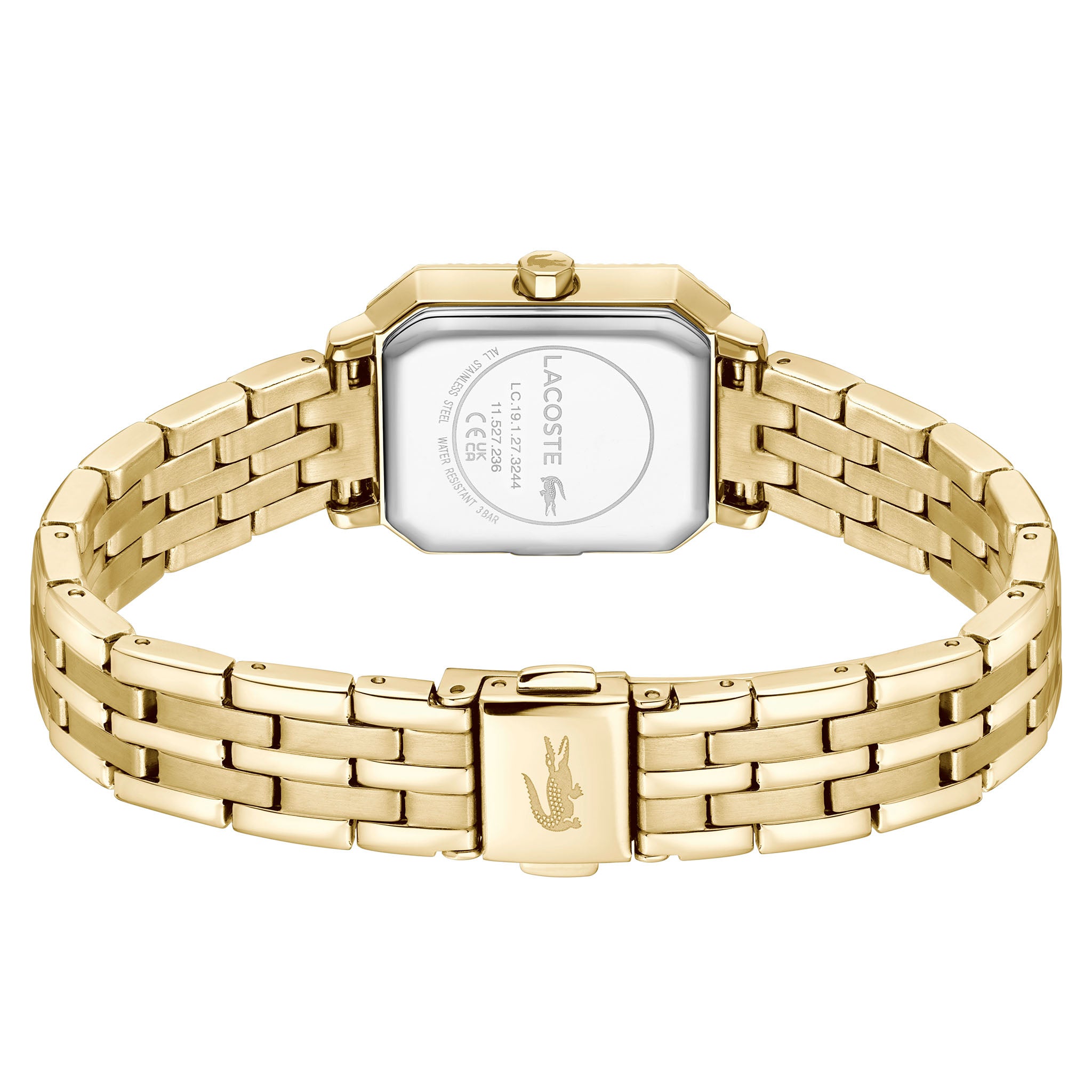 Lacoste Gold Steel Light Grey Dial Women's Watch - 2001441