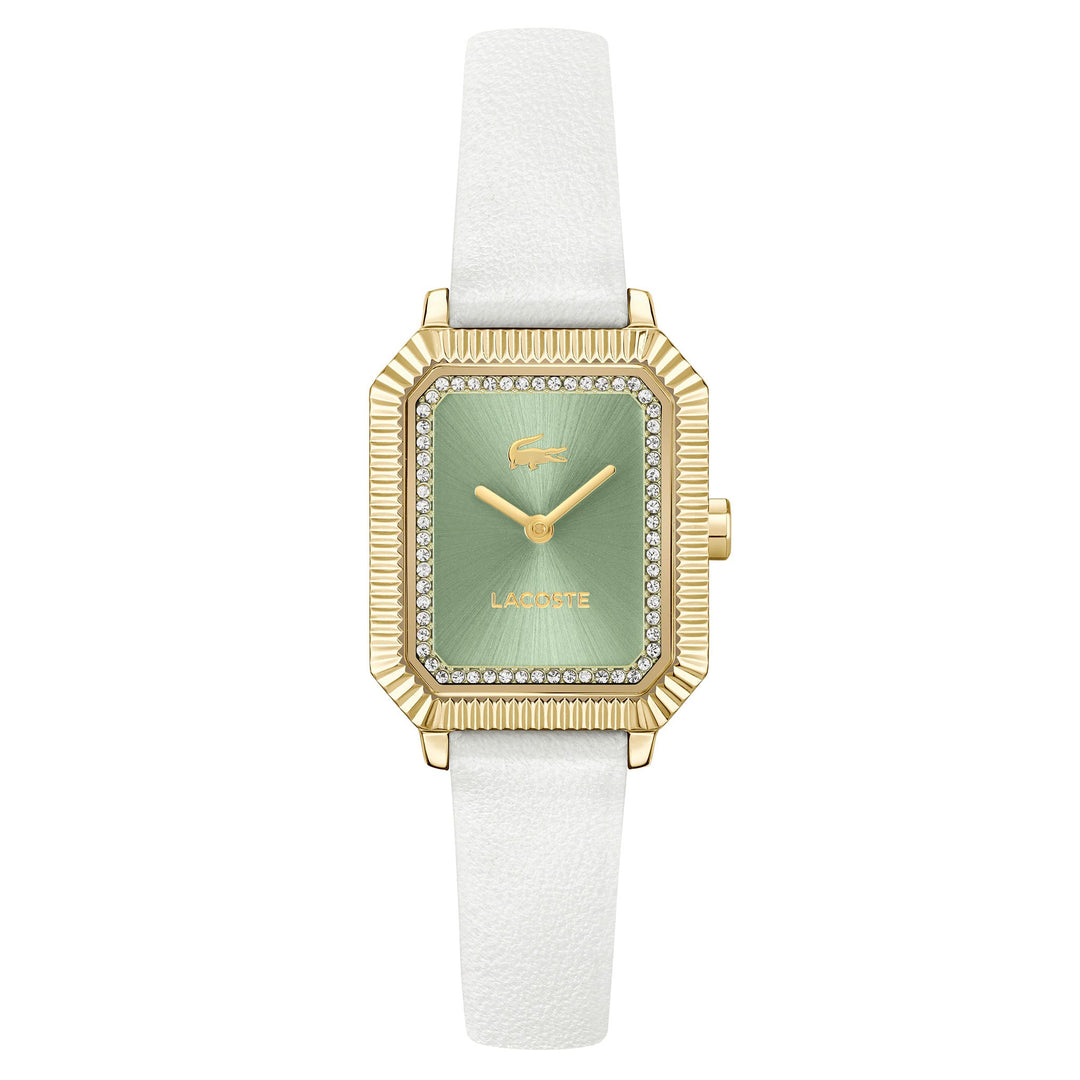 Lacoste White Leather Sage Dial Women's Watch - 2001443