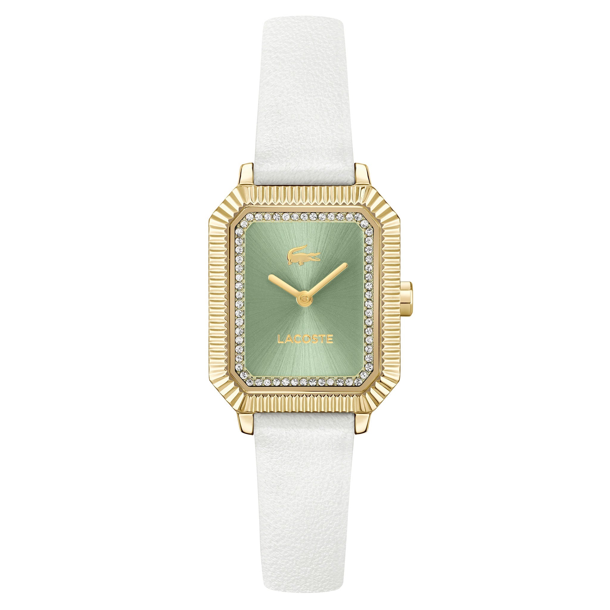 Lacoste White Leather Sage Dial Women's Watch - 2001443