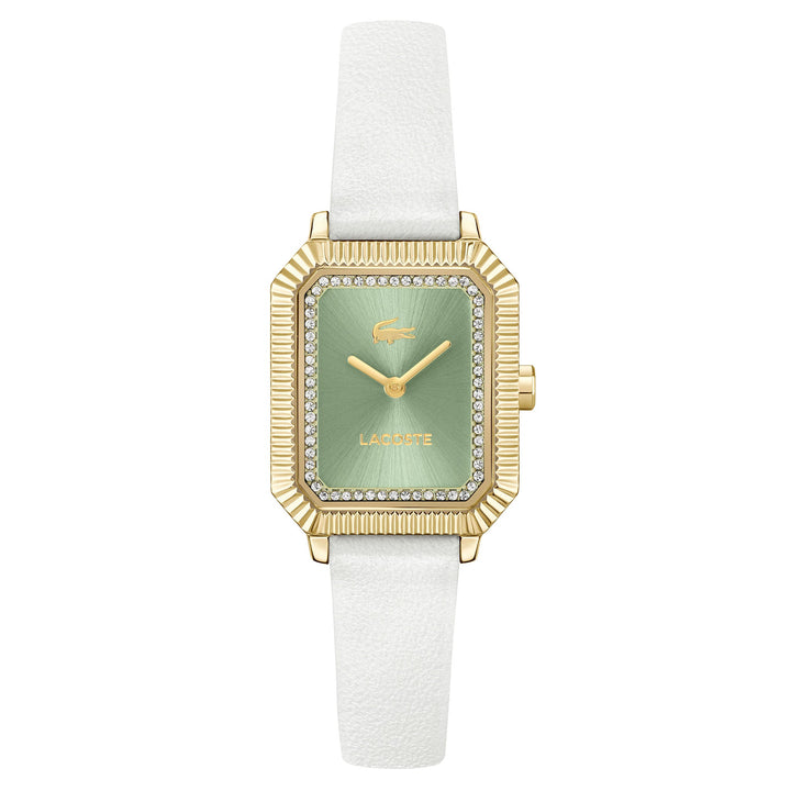Lacoste White Leather Sage Dial Women's Watch - 2001443