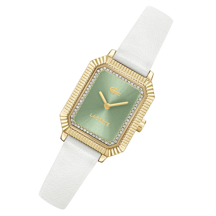 Lacoste White Leather Sage Dial Women's Watch - 2001443