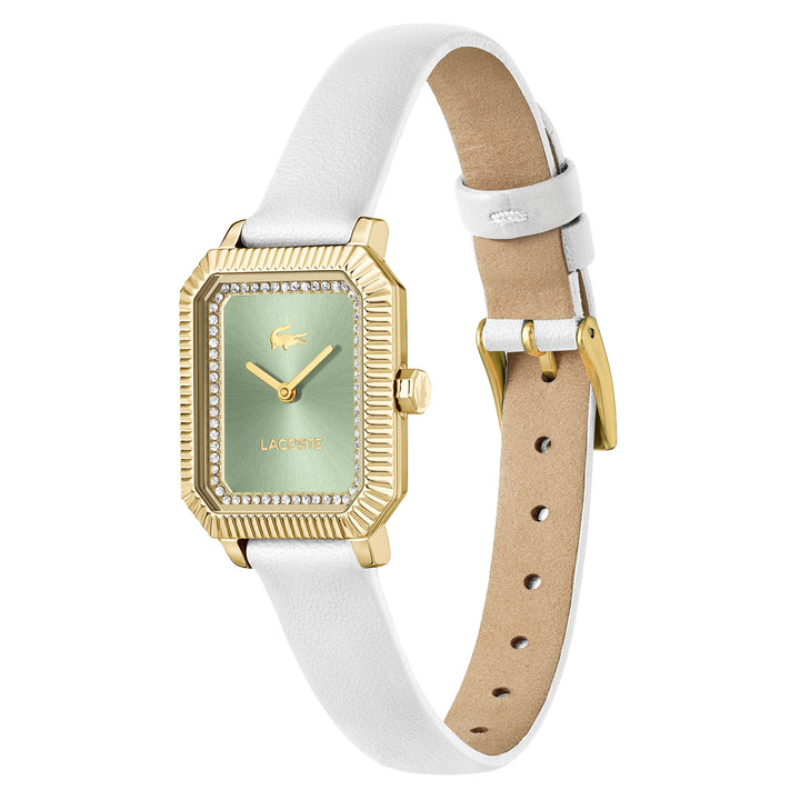 Lacoste White Leather Sage Dial Women's Watch - 2001443