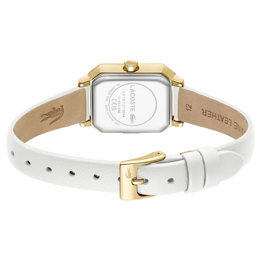 Lacoste White Leather Sage Dial Women's Watch - 2001443