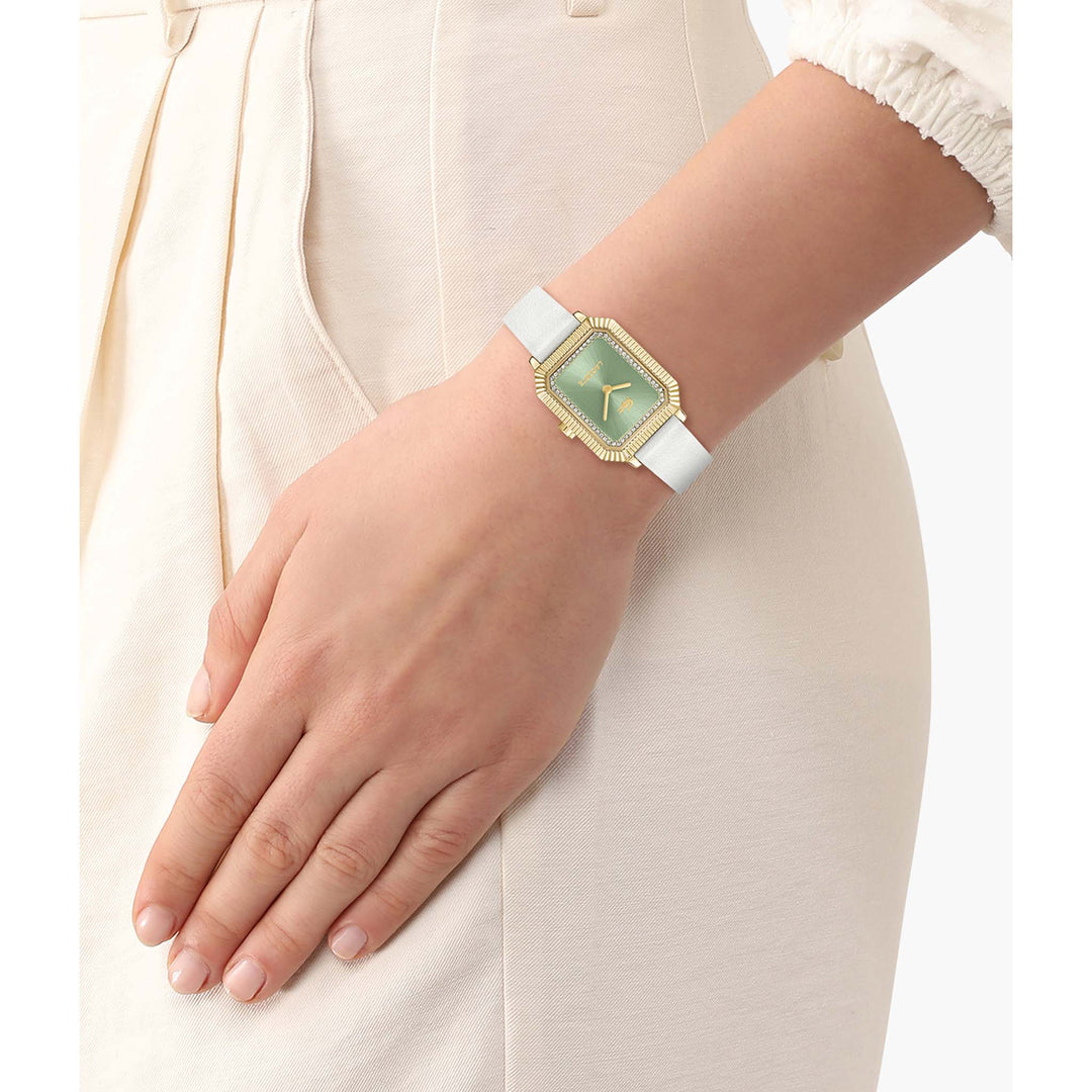 Lacoste White Leather Sage Dial Women's Watch - 2001443