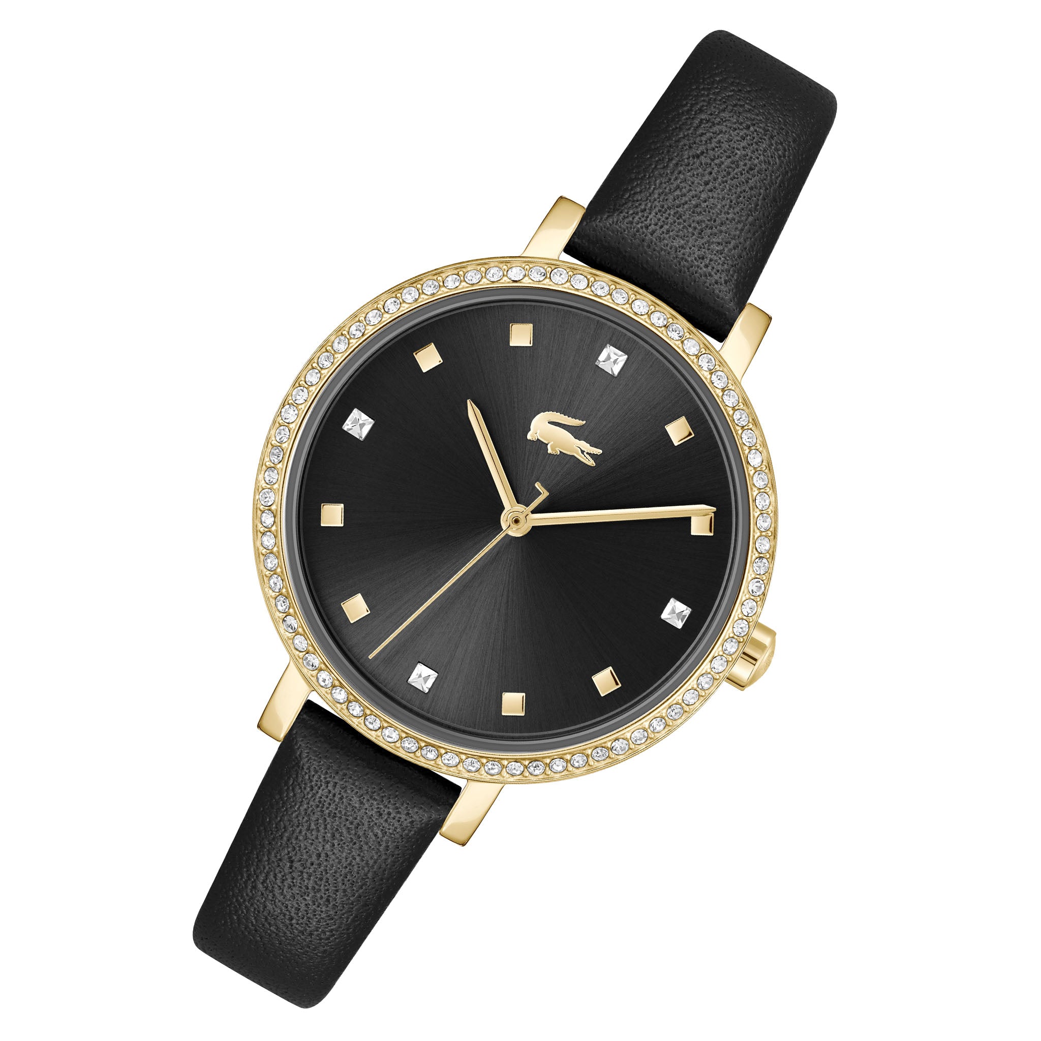 Lacoste Leather Black Dial Women's Watch - 2001489