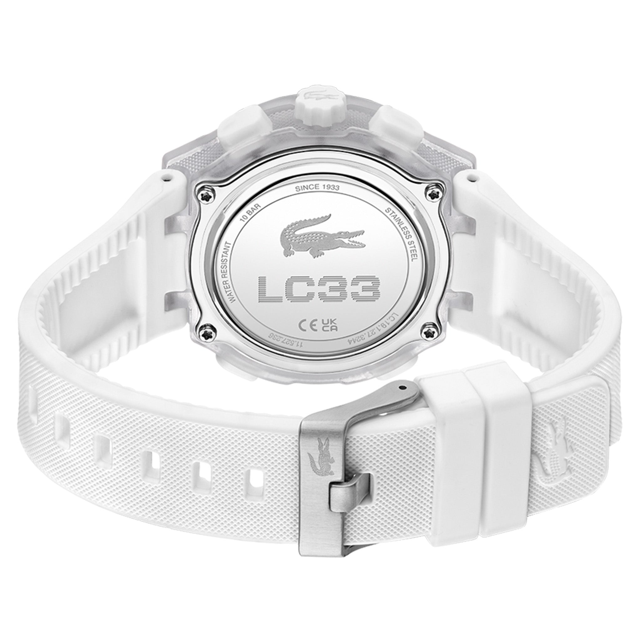 Lacoste White Silicone Silver White Dial Analogue-Digital Women's Watch - 2001493