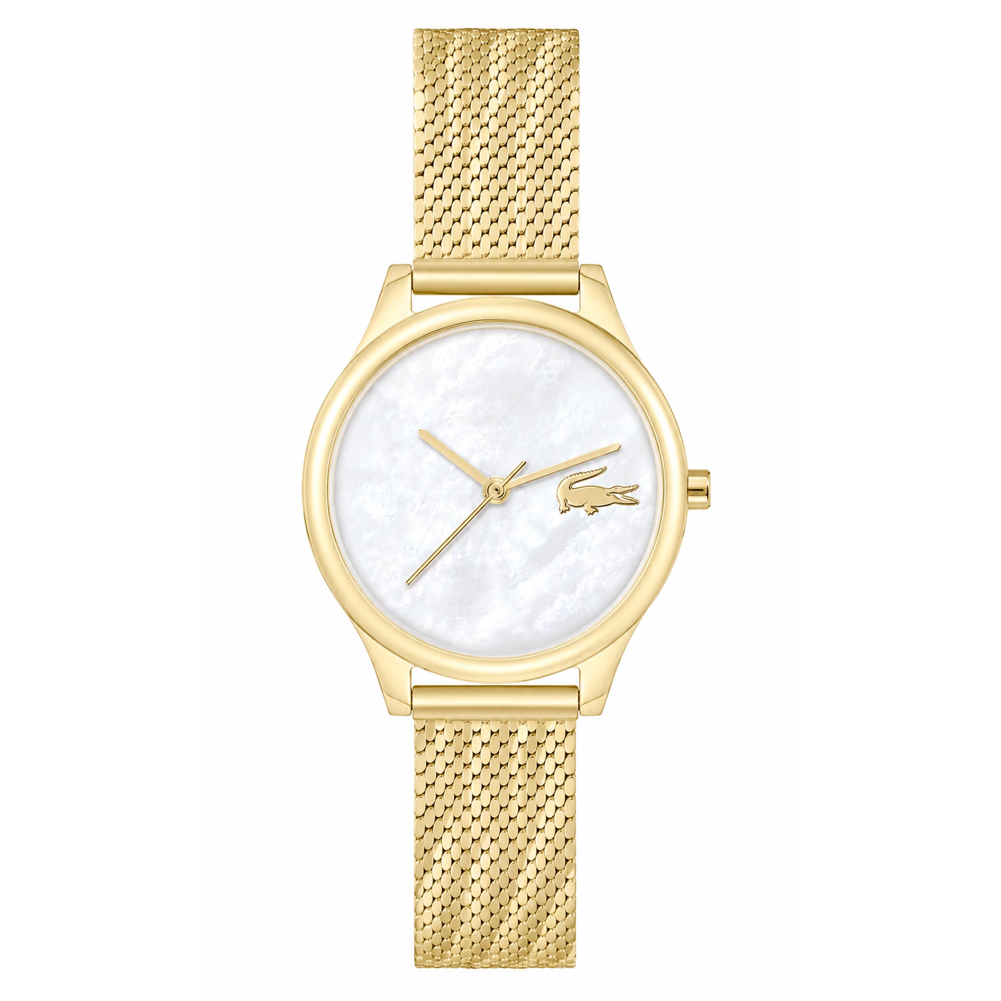 Lacoste Gold Steel White Dial Women's Watch - 2001500