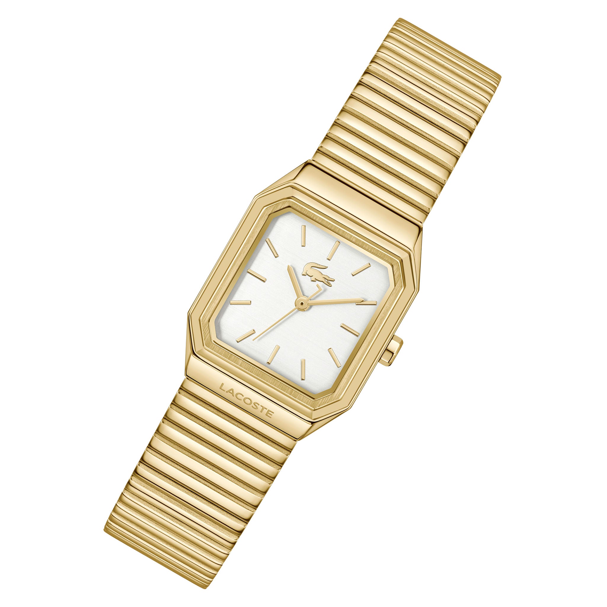 Lacoste Gold Steel White Dial Women's Watch - 2001505