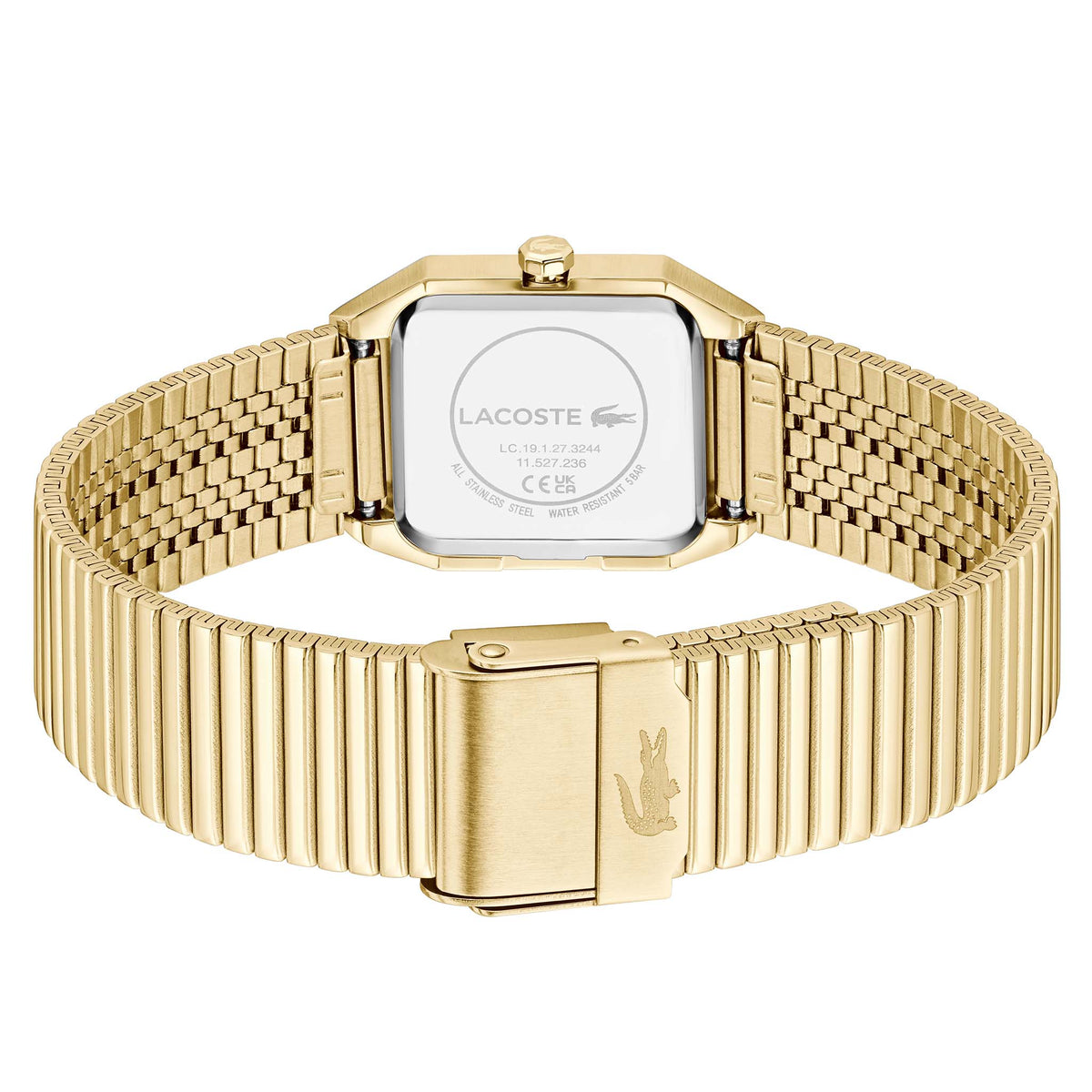 Lacoste Gold Steel White Dial Women's Watch - 2001505